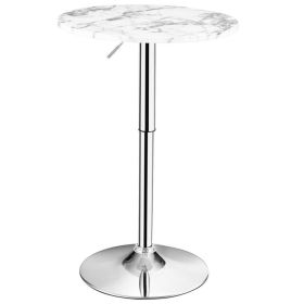 360¬∞ Swivel Round Pub Table with Height Adjustable