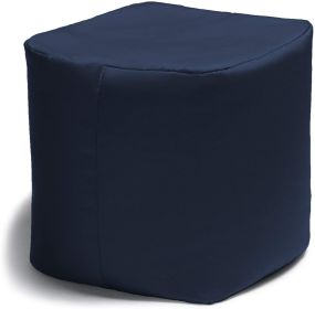 Jaxx Luckie Outdoor Patio Bean Bag Ottoman, Navy