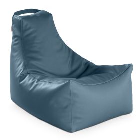 Jaxx Juniper Nautical Edition - Casual Bean Bag Seating for Boat, Yacht & Watersports - Marine Vinyl, Bay Navy Blue