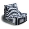 Jaxx Ponce Outdoor Bean Bag Chair, Navy Stripes