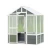 Greenhouse, Wooden Greenhouse Polycarbonate Garden Shed for Plants, 76''x48''x86'' Walk-in Outdoor Plant Gardening Greenhouse for Patio Backyard Lawn,