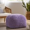 Spongy Microfiber Square Pouf, Lavender