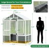 Greenhouse, Wooden Greenhouse Polycarbonate Garden Shed for Plants, 76''x48''x86'' Walk-in Outdoor Plant Gardening Greenhouse for Patio Backyard Lawn,