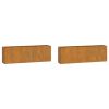 Wall Planters 2 pcs Rusty Corten Steel 20.9"x3.9"x6.7"