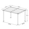 10x10 Ft Outdoor Patio Retractable Pergola With Canopy Sunshelter Pergola for Gardens; Terraces; Backyard; Gray