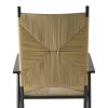 Ventura Outdoor Adult Steel Rocking Chair, Natural Rush Weave