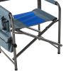 2-piece Padded Folding Outdoor Chair with Storage Pockets,Lightweight Oversized Directors Chair for indoor, Outdoor Camping, Picnics and Fishing,Blue/