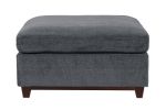 Modular Living Room Furniture Ottoman Ash Chenille Fabric 1pc Cushion Ottoman Couch