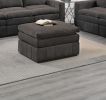 Contemporary 1pc Ottoman Modular Chair Sectional Sofa Living Room Furniture Mink Morgan Fabric- Suede