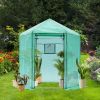 Walk-in Greenhouse Hexagonal Upgrade Reinforced Frame Heavy Duty Plastic Greenhouse Reinforced Thickened Waterproof Insulation(6.9*7.5 ft)