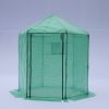 Walk-in Greenhouse Hexagonal Upgrade Reinforced Frame Heavy Duty Plastic Greenhouse Reinforced Thickened Waterproof Insulation(6.9*7.5 ft)