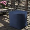 Jaxx Luckie Outdoor Patio Bean Bag Ottoman, Navy