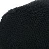 Spongy Microfiber Square Pouf, Dark Charcoal