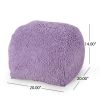 Spongy Microfiber Square Pouf, Lavender