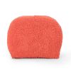 Spongy Microfiber Square Pouf, Coral