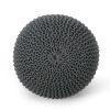 Bordeaux Knitted Cotton Round Pouf, Gray