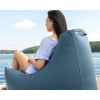 Jaxx Juniper Nautical Edition - Casual Bean Bag Seating for Boat, Yacht & Watersports - Marine Vinyl, Bay Navy Blue