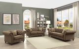 ACME Aurelia Loveseat w/2 Pillows, Brown Linen 52426