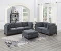 Modular Living Room Furniture Ottoman Ash Chenille Fabric 1pc Cushion Ottoman Couch