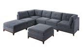 Modular Living Room Furniture Ottoman Ash Chenille Fabric 1pc Cushion Ottoman Couch