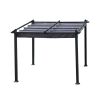 10x10 Ft Outdoor Patio Retractable Metal Pergola With Canopy Sunshelter Pergola for Gardens,Terraces,Backyard, Gray