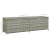 Patio Storage Box Poly Rattan 78.7"x19.6"x23.6" Gray