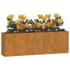 Wall Planters 2 pcs Rusty Corten Steel 20.9"x3.9"x6.7"