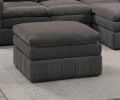 Contemporary 1pc Ottoman Modular Chair Sectional Sofa Living Room Furniture Mink Morgan Fabric- Suede