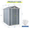 6x4ft Resin Outdoor Storage Shed Kit-Perfect to Store Patio Furniture,Grey