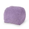 Spongy Microfiber Square Pouf, Lavender