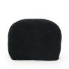 Spongy Microfiber Square Pouf, Dark Charcoal