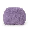 Spongy Microfiber Square Pouf, Lavender