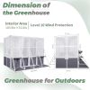 Greenhouse, Wooden Lean to Greenhouses for Outdoors, Heavy Duty Walk in Green House for Outside Winter, Large Hot House for Sunroom Storage Shed, Gard