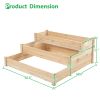 48.6 x 48.6 x 21in Raised Garden Bed Horticulture Outdoor Elevated Flower Box Tiered Garden Bed Wooden Vegetables Growing Planter for Backyard/Patio/G