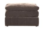 Contemporary 1pc Ottoman Modular Chair Sectional Sofa Living Room Furniture Mink Morgan Fabric- Suede