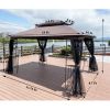 13x10 Outdoor Patio Gazebo Canopy Tent With Ventilated Double Roof And Mosquito net(Detachable Mesh Screen On All Sides),Suitable for Lawn, Garden, Ba