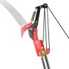 26ft Manual Pole Saw, Lightweight Tree Trimmers Long Handle Pruner Set, Sharp Steel Blade and Scissors Pole Saw for Trimming Palm, Pear Tree, Fir Tree