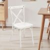 4-Pack Resin X-Back Chair, Mid Century Chair Modern Farmhouse Cross Back Chair for Kitchen ,Lime Wash