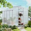 Polycarbonate Greenhouse,6'x 8' Heavy Duty Walk-in Plant Garden Greenhouse for Backyard/Outdoor