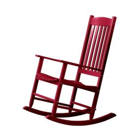 Rocking Chair, All Weather Resistant Poly Lumber Outdoor Porch Rocker, Rocking Chairs for Outdoor, Indoor, Patio, Deck, Garden, Backyard, Load Bearing (Color: Red)