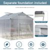 Polycarbonate Greenhouse,6'x 8' Heavy Duty Walk-in Plant Garden Greenhouse for Backyard/Outdoor