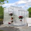 Polycarbonate Greenhouse,6'x 8' Heavy Duty Walk-in Plant Garden Greenhouse for Backyard/Outdoor